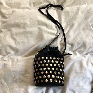 Urban Outfitters Studded Suede Bucket Bag